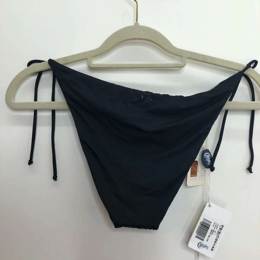 Nancy Meyer black string bikini bottom